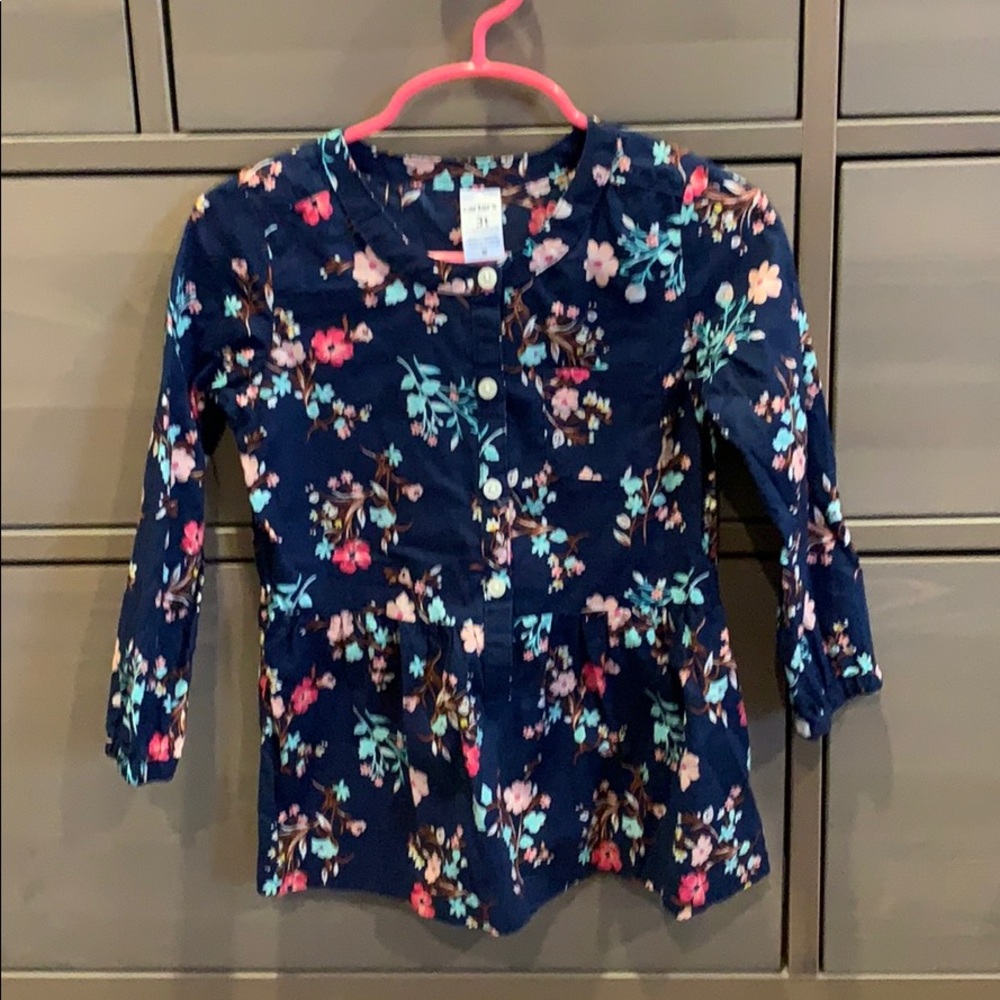 Carter’s 3T girl floral peplum button-up top